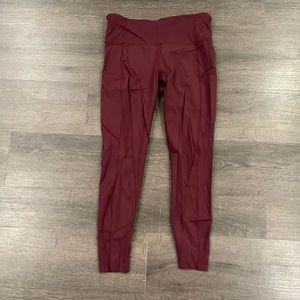 Lulu lemon fast and free tight maroon